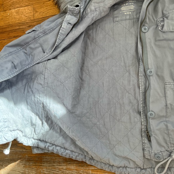 American Eagle Gray Parka - Picture 3 of 5